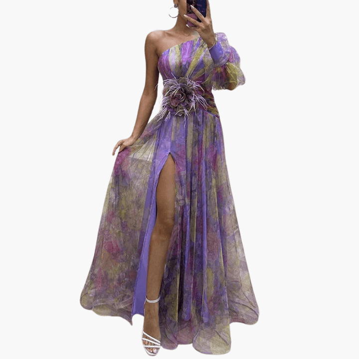 Stilvolles tief ausgeschnittenes Festtagskleid für Frauen - SchmiedeMode