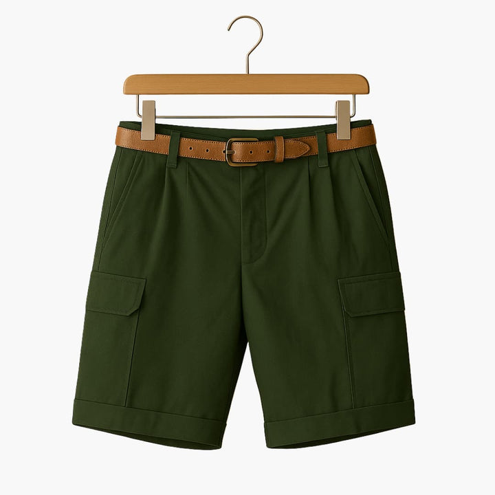 Herren Sommer Shorts aus Leinenmix mit Cargotaschen