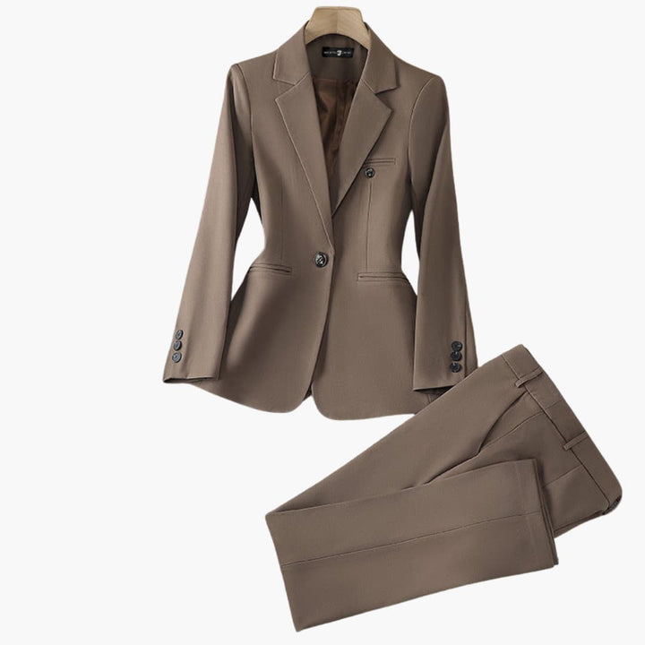 Blazer Set für Damen mit Revers und Knopfleiste vorne