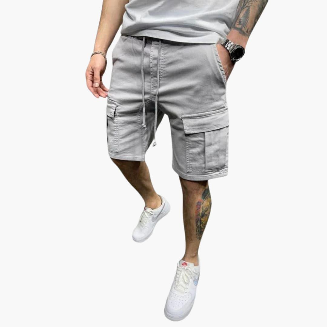 Herren Cargoshorts mit Kordelzug und Klappentaschen