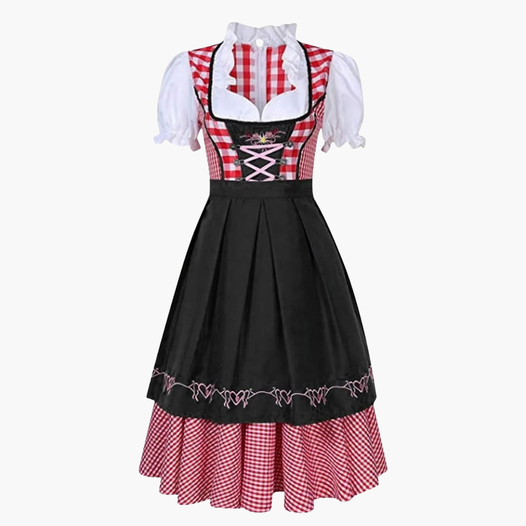 Traditionelles Dirndl kleid mit Schürze für Damen - Oktoberfest 2025