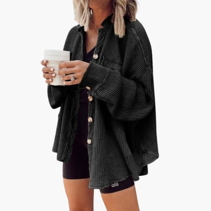 Damen Cordjacke mit Knopfleiste und Taschen