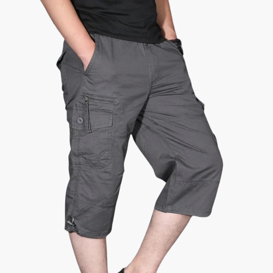 Herren 3/4 Cargohose mit Taschen für Frühling und Sommer