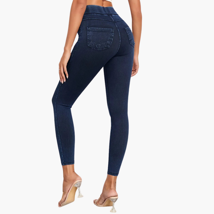 Damen Jeggings mit hohem Bund und schmalem Bein