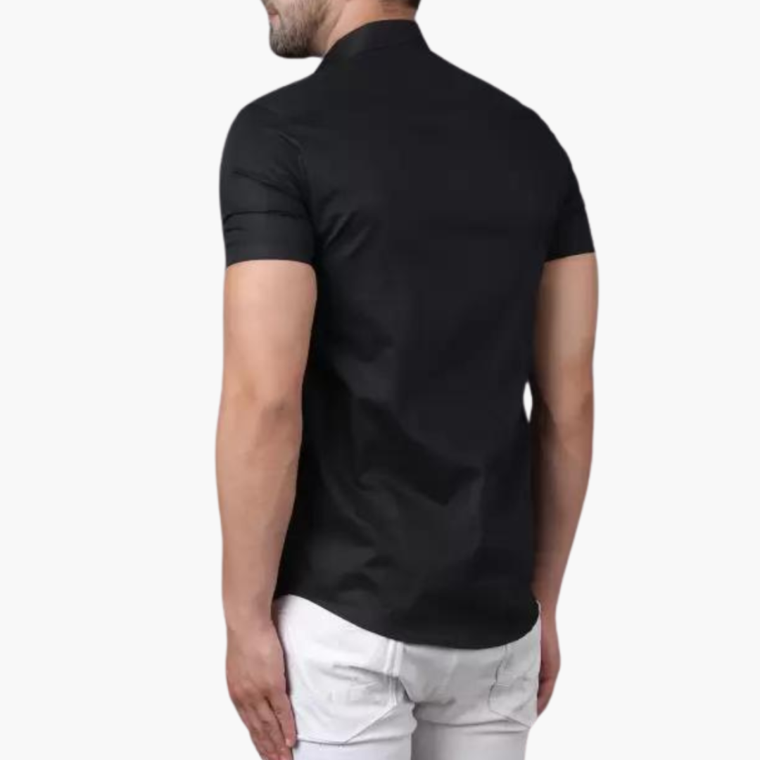 Figurbetontes Kurzarm Hemd für Herren – Slim Fit Style