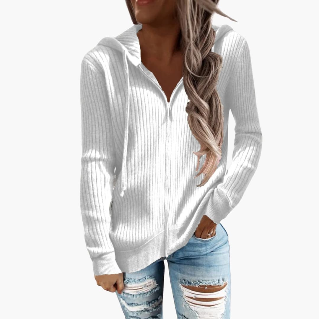 Damen Hoodie mit Reißverschluss und Kapuze