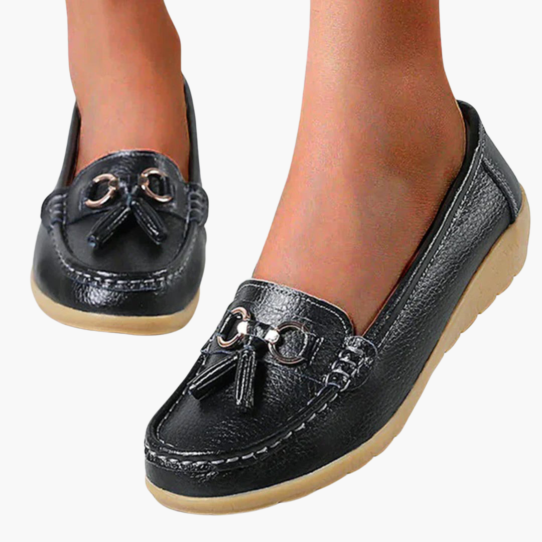 Loafer für Damen – Bequeme Mokassins mit Keilabsatz & Tasseln
