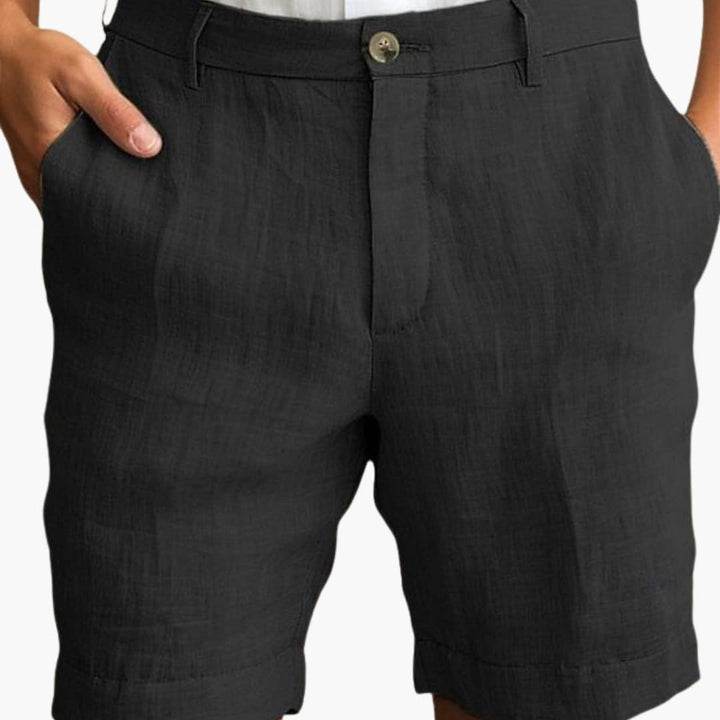 Herren Sommer Shorts mit geradem Bein und Umschlagsaum