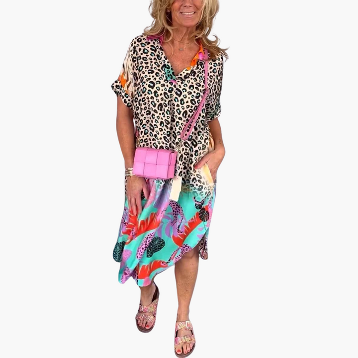 Boho Midikleid für Damen – Luftig, Bunt & Perfekt für Sommer