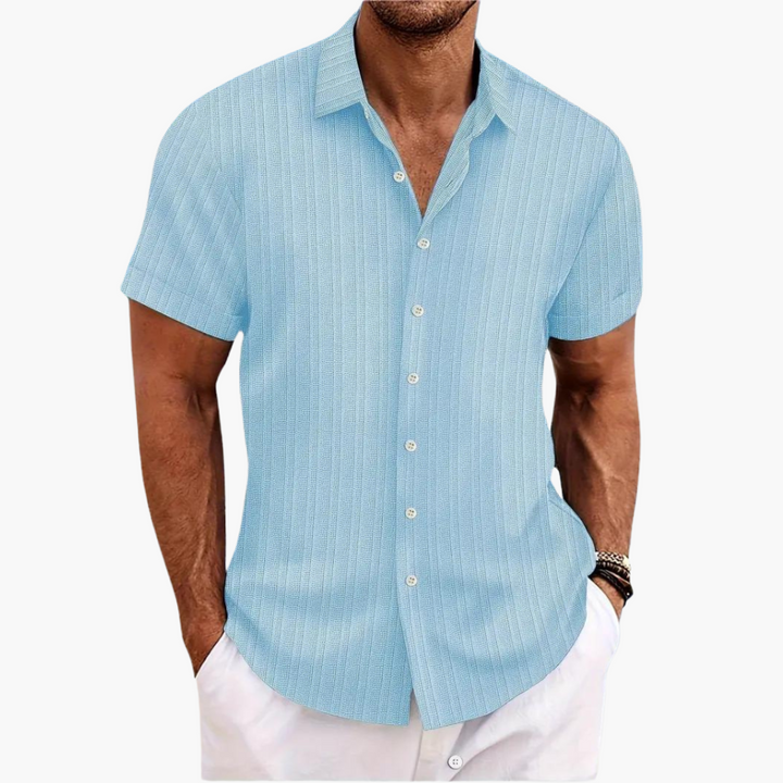 Herren Hemd Kurzarm mit Streifen – Button-Up für Sommer