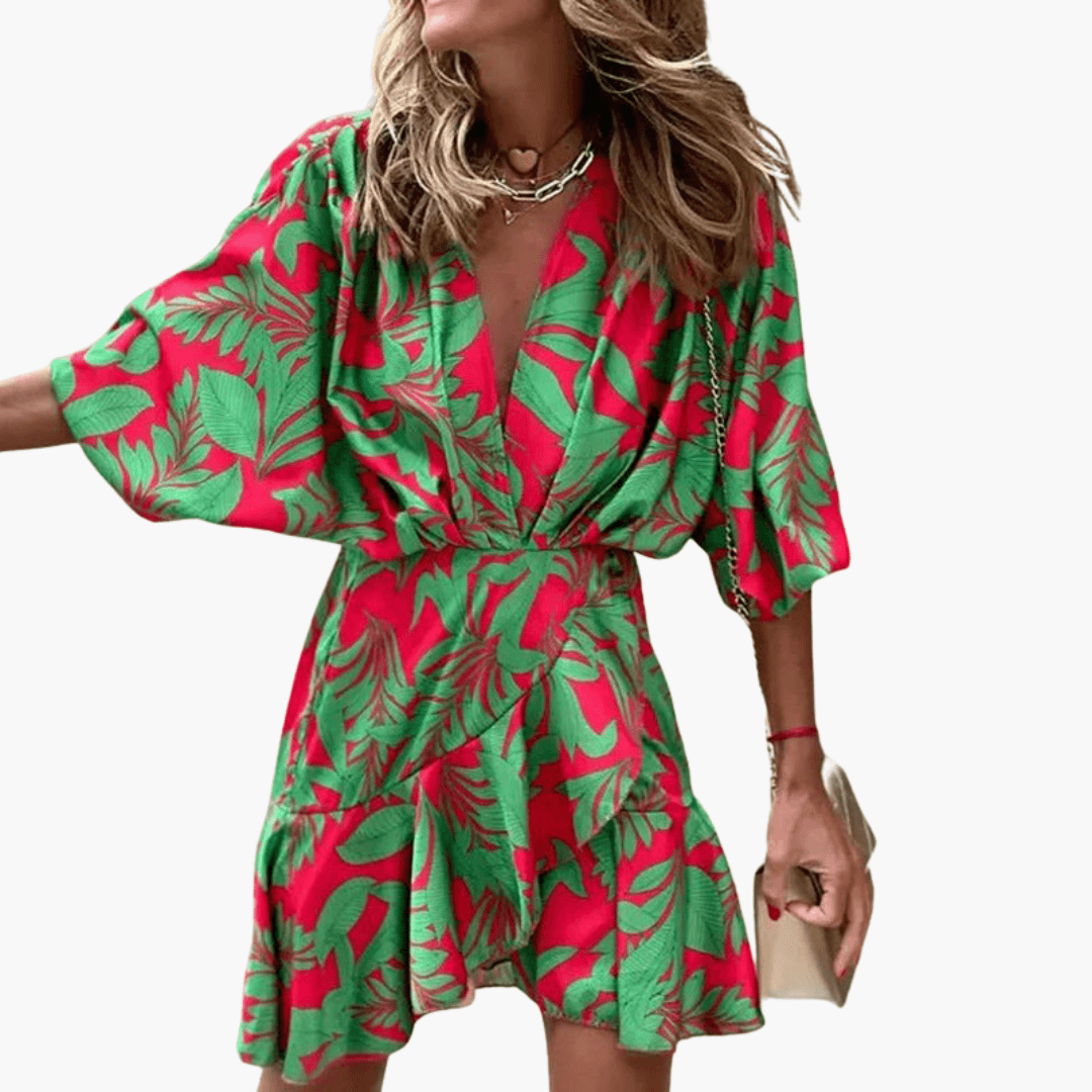 Elegantes Kleid mit Fledermausärmeln für Frauen - SchmiedeMode