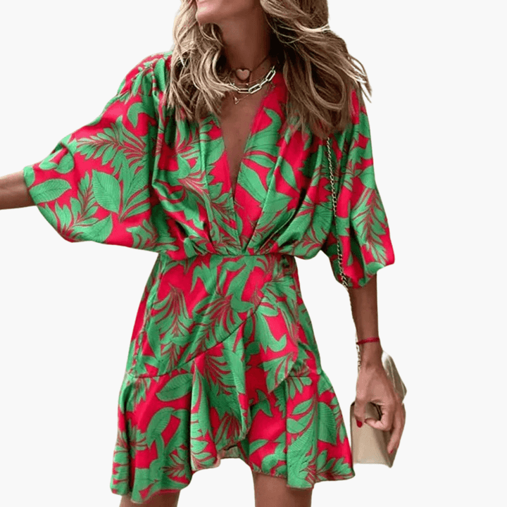 Elegantes Kleid mit Fledermausärmeln für Frauen - SchmiedeMode