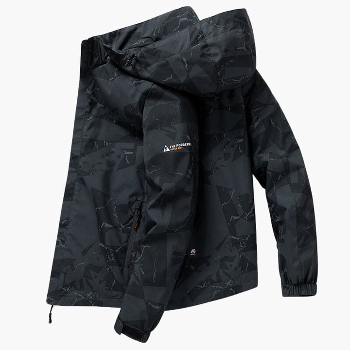 Herren Skijacke mit Kapuze und elastischen Bündchen