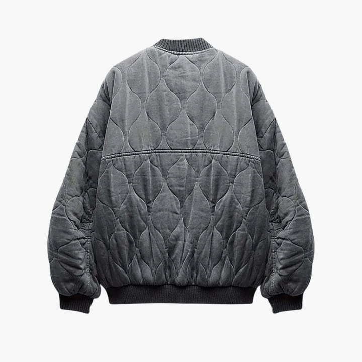 Damen Steppjacke mit Druckknopfverschluss und Vordertaschen