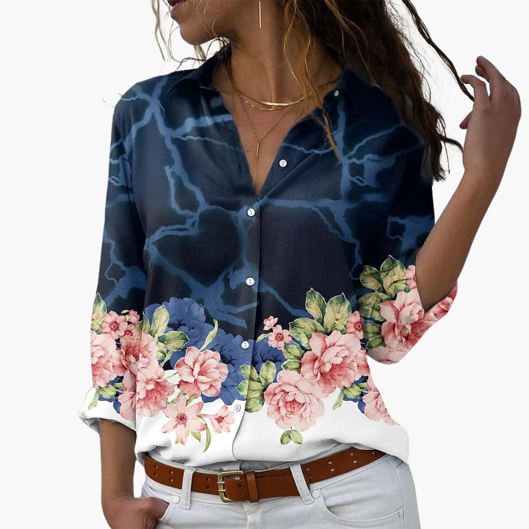 Sommer Top für Damen mit Blumenprint - Lässig & Modern