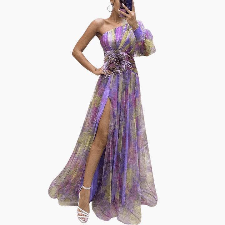 Stilvolles tief ausgeschnittenes Festtagskleid für Frauen - SchmiedeMode