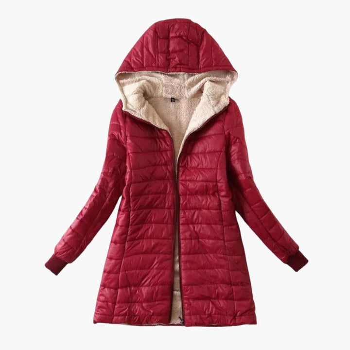 Damen Winter jacke mit Kapuze und Reißverschluss