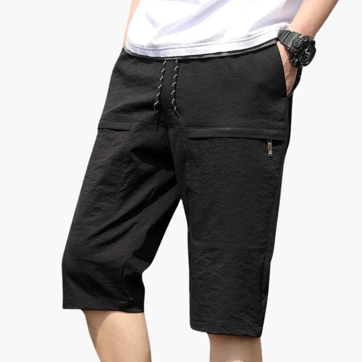 Herren Cargo Shorts mit Taschen und elastischem Bund für Sommer