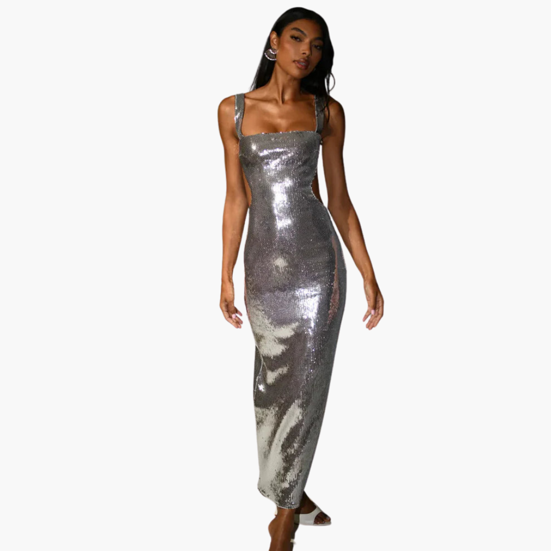 Abendkleid für Frauen - Glamouröses Pailletten Kleid - SchmiedeMode