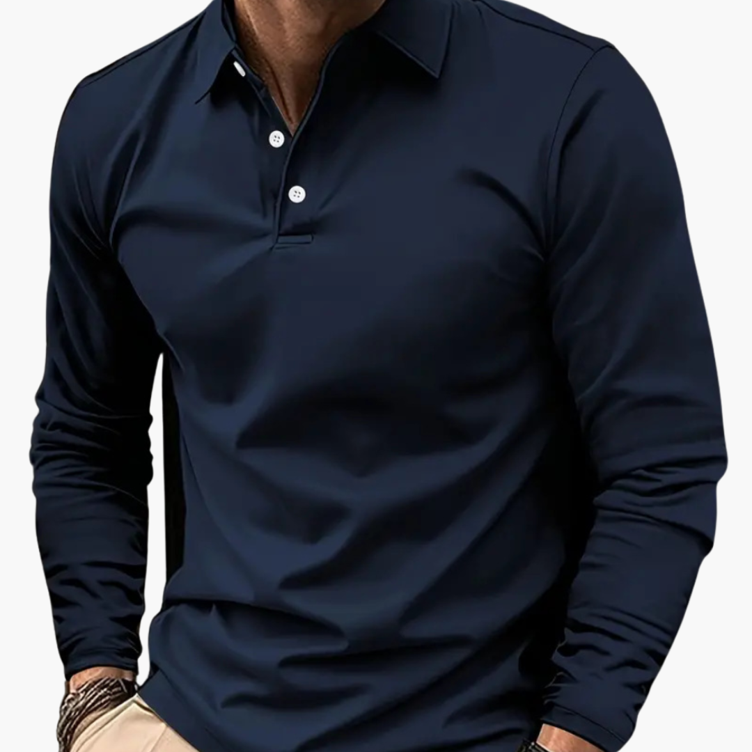 Poloshirt mit langen Ärmeln für Herren – lässiger Look