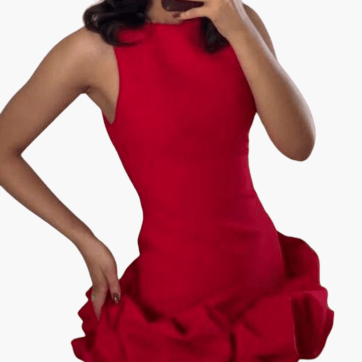 Schickes und fließendes Rüschenkleid für Frauen - SchmiedeMode