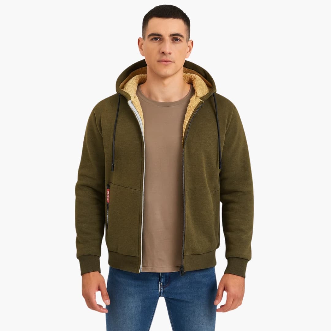 Weste für Herren mit Isolierung Hohem Kragen und Reißverschluss