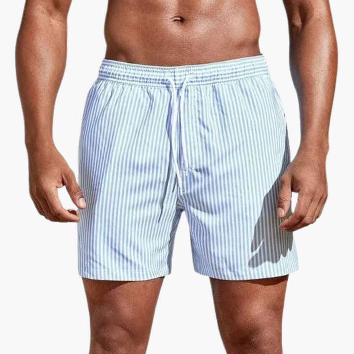 Badeshorts - Herren gestreift & schnelltrocknend Sommer