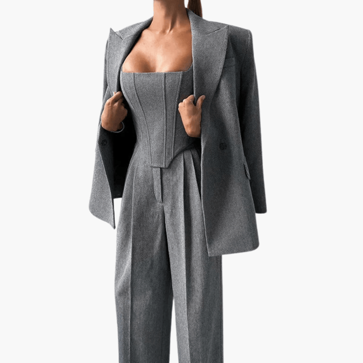 Stilvolles und anspruchsvolles Blazer-Set für Frauen - SchmiedeMode