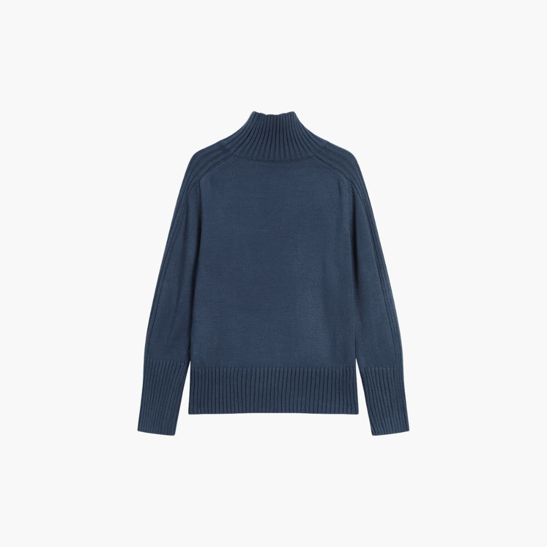 Damen pullover mit Rollkragen und Rippstruktur