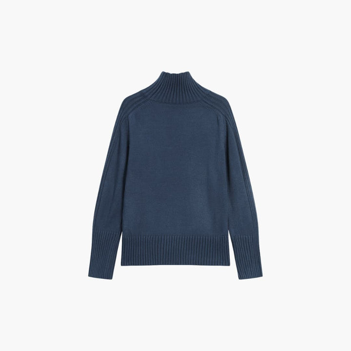 Damen pullover mit Rollkragen und Rippstruktur