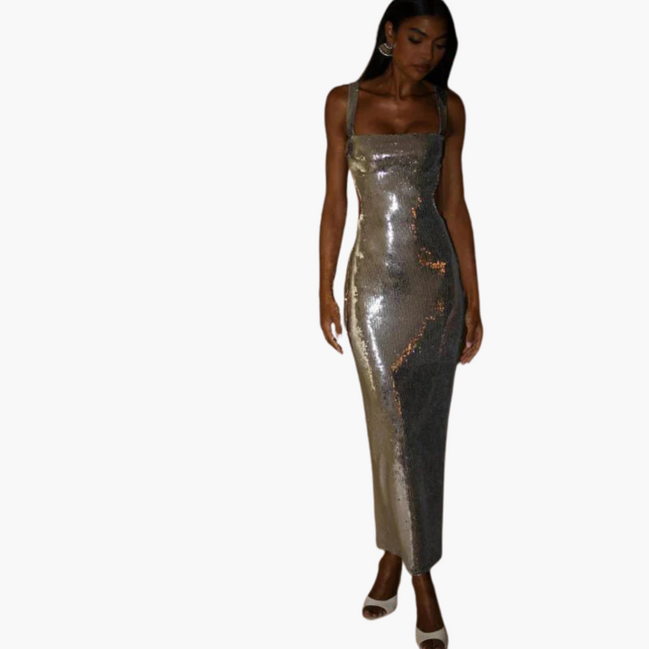 Abendkleid für Frauen - Glamouröses Pailletten Kleid - SchmiedeMode