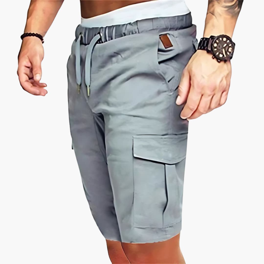 Herren Cargo Shorts mit Taschen und elastischem Bund für Sommer