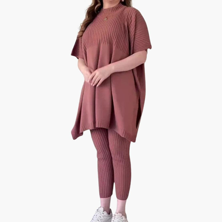 Elegantes, weiches Strick-Zweiteiler-Set für Damen - SchmiedeMode