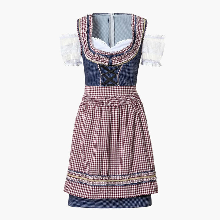 Kariertes Dirndl kleid für Damen - Oktoberfest 2025
