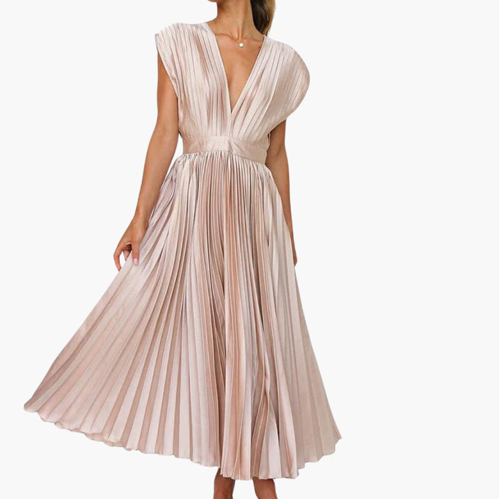 Elegantes Midikleid mit V-Ausschnitt - Damen Abendmode Farfetch