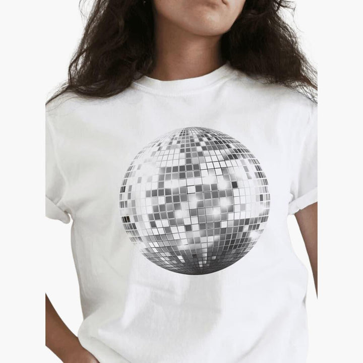 Trendiges Glitzerball-T-Shirt für Damen - SchmiedeMode