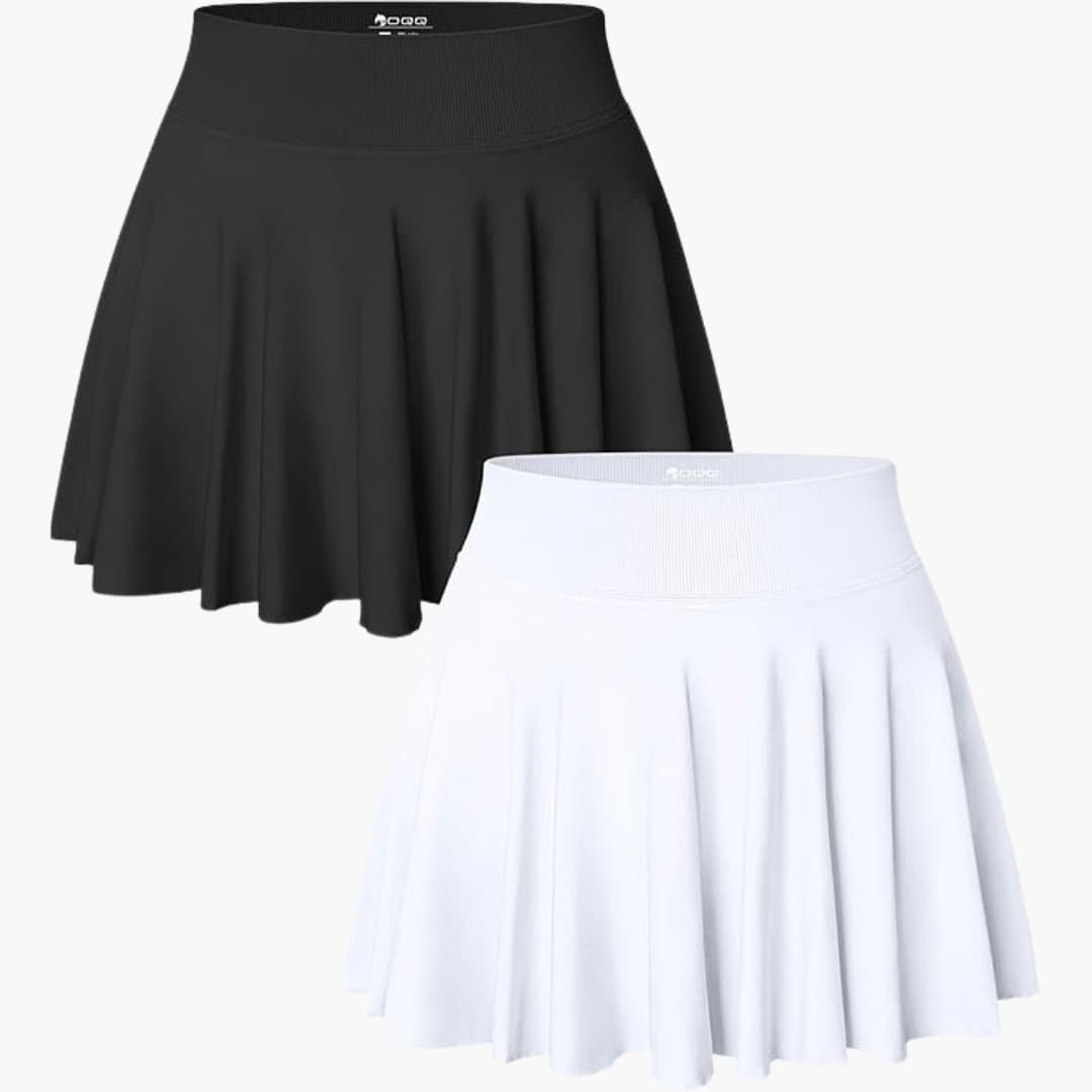 Damen Minirock 2er Pack mit hoher Taille und Stretchbund