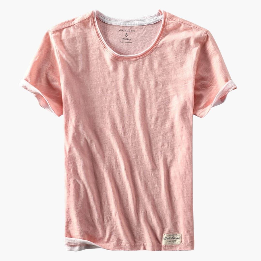 Basic T-Shirt - Herren Rundhals Kurzarmshirt aus Baumwolle