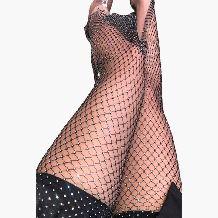 Stylische Diamantene Fischnetzhose für Frauen - SchmiedeMode