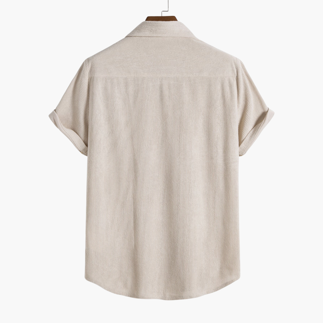 Zweiteiliges Cord-Set mit Kurzarmhemd - Herren Outfit