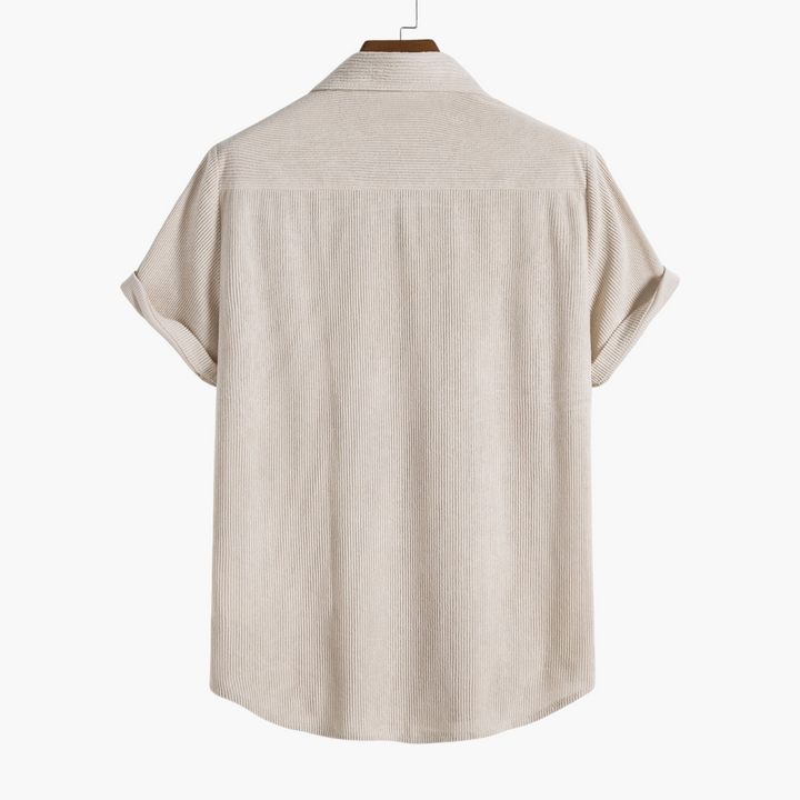 Zweiteiliges Cord-Set mit Kurzarmhemd - Herren Outfit