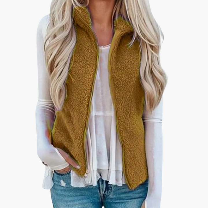 Damenweste mit Reißverschluss und Taschen