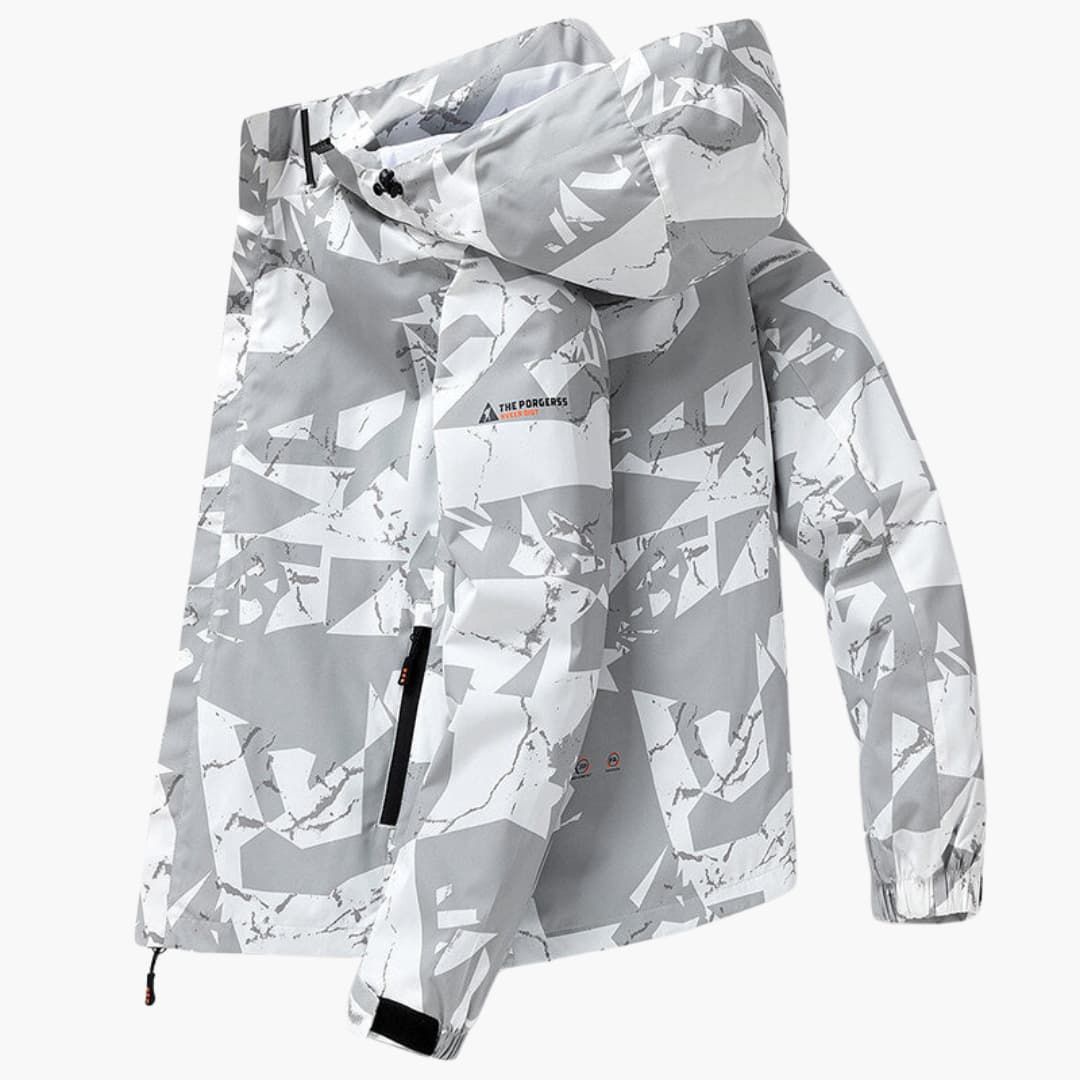 Herren Skijacke mit Kapuze und elastischen Bündchen