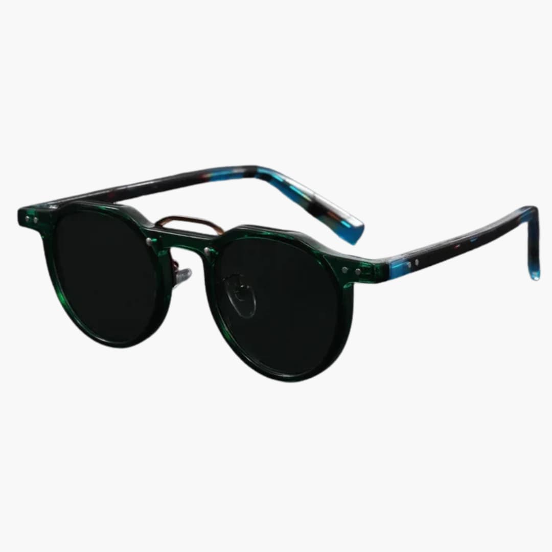 Damen Sonnenbrille rund mit UV400 Schutz und Acetatrahmen