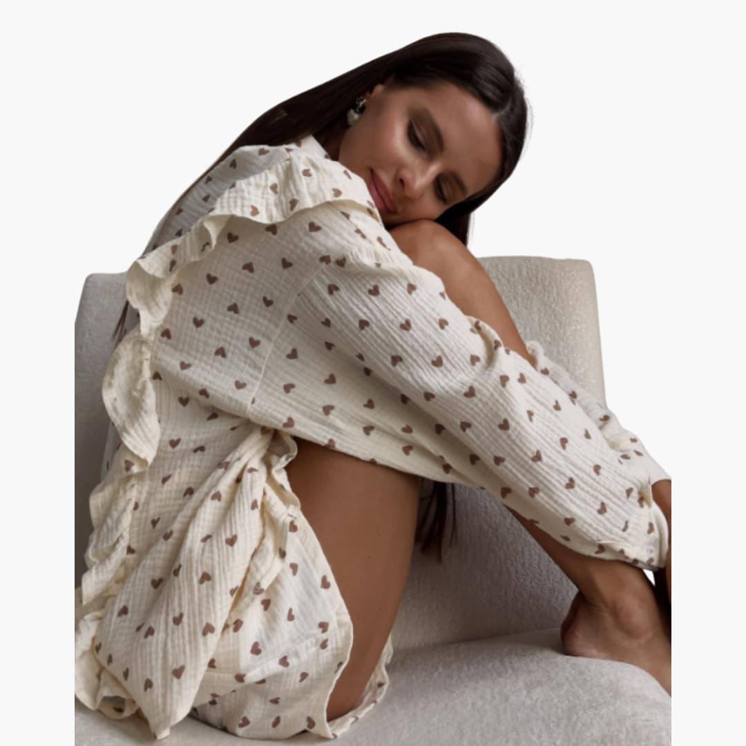 Trendiger Baumwoll-Zweiteiler für Damen - SchmiedeMode