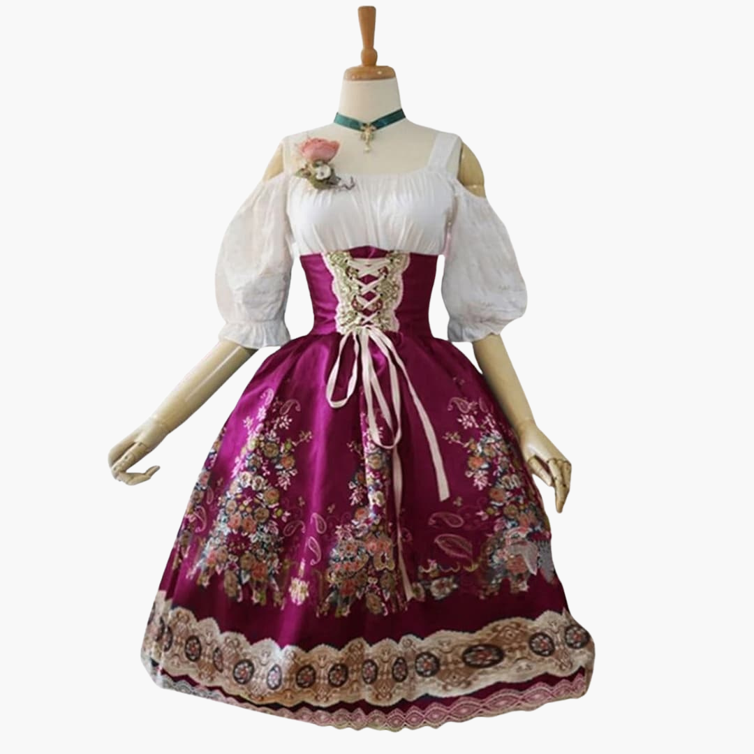 Dirndl mit Schürze für Damen - Oktoberfest 2025