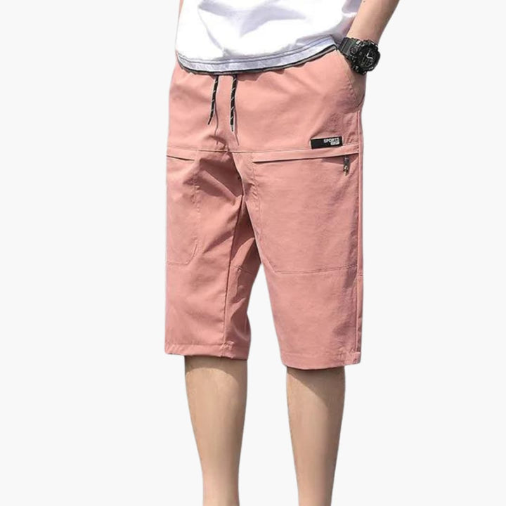 Herren Cargo Shorts mit Taschen und elastischem Bund für Sommer