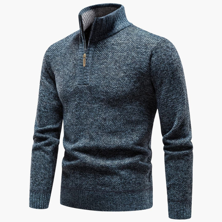 Herren Pullover mit halbem Reißverschluss