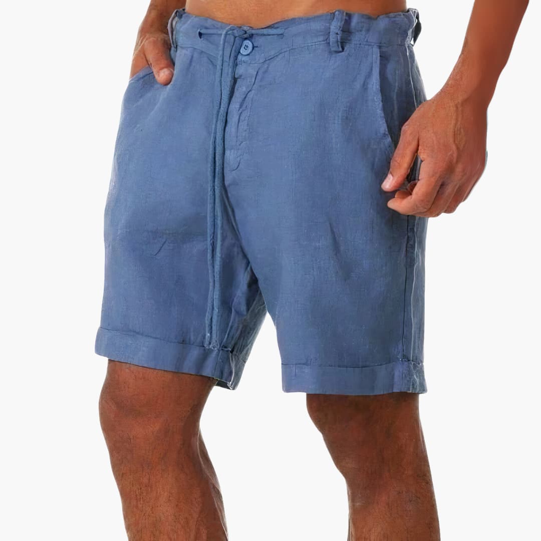 Herren Sommerhose mit Tunnelzug und seitlichen Taschen