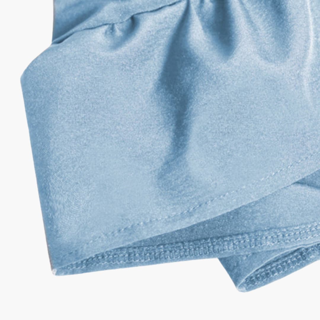 Damen Midikleid mit Puffärmeln und Rüschensaum